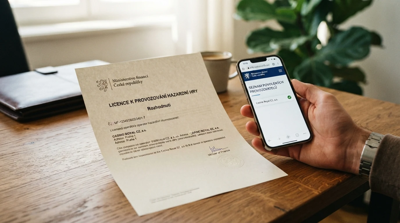 Dokument Ministerstva financí ČR — licence k provozování hazardní hry