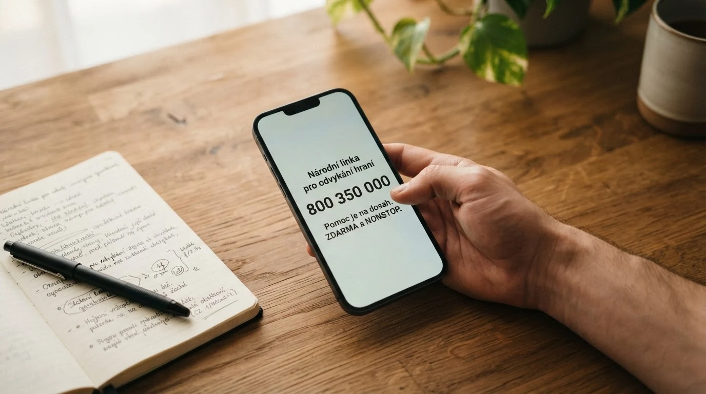 Telefonní číslo Národní linky pro odvykání hraní a přehled dostupných kontaktů pomoci