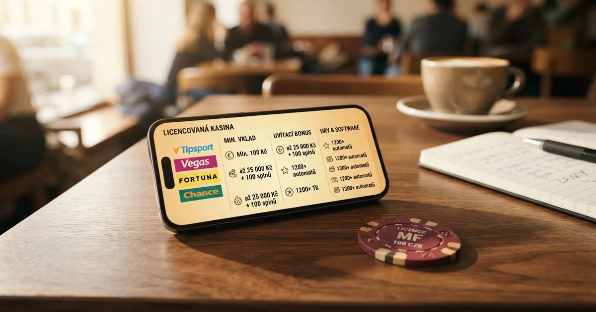 Srovnávací tabulka českých online kasin s Apple Pay na obrazovce iPhonu vedle ikon platebních karet