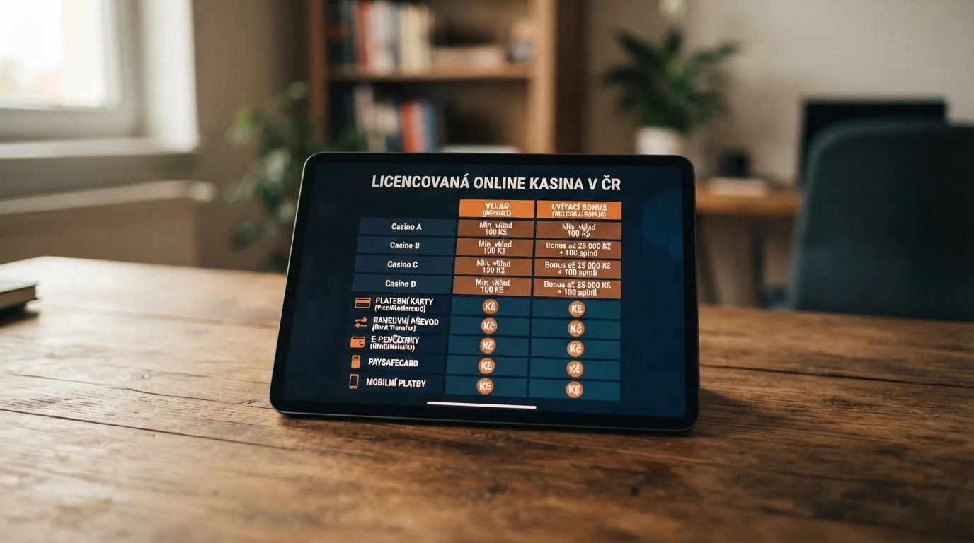 Srovnávací tabulka deseti online casin podle licence, způsobu SMS vkladu a uvítacího bonusu