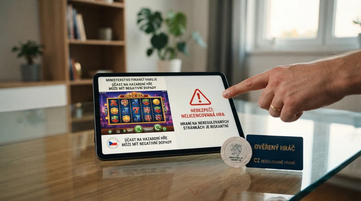 Sestava log deseti recenzovaných operátorů s českou licencí MF ČR a jednoho označeného varovným pruhem