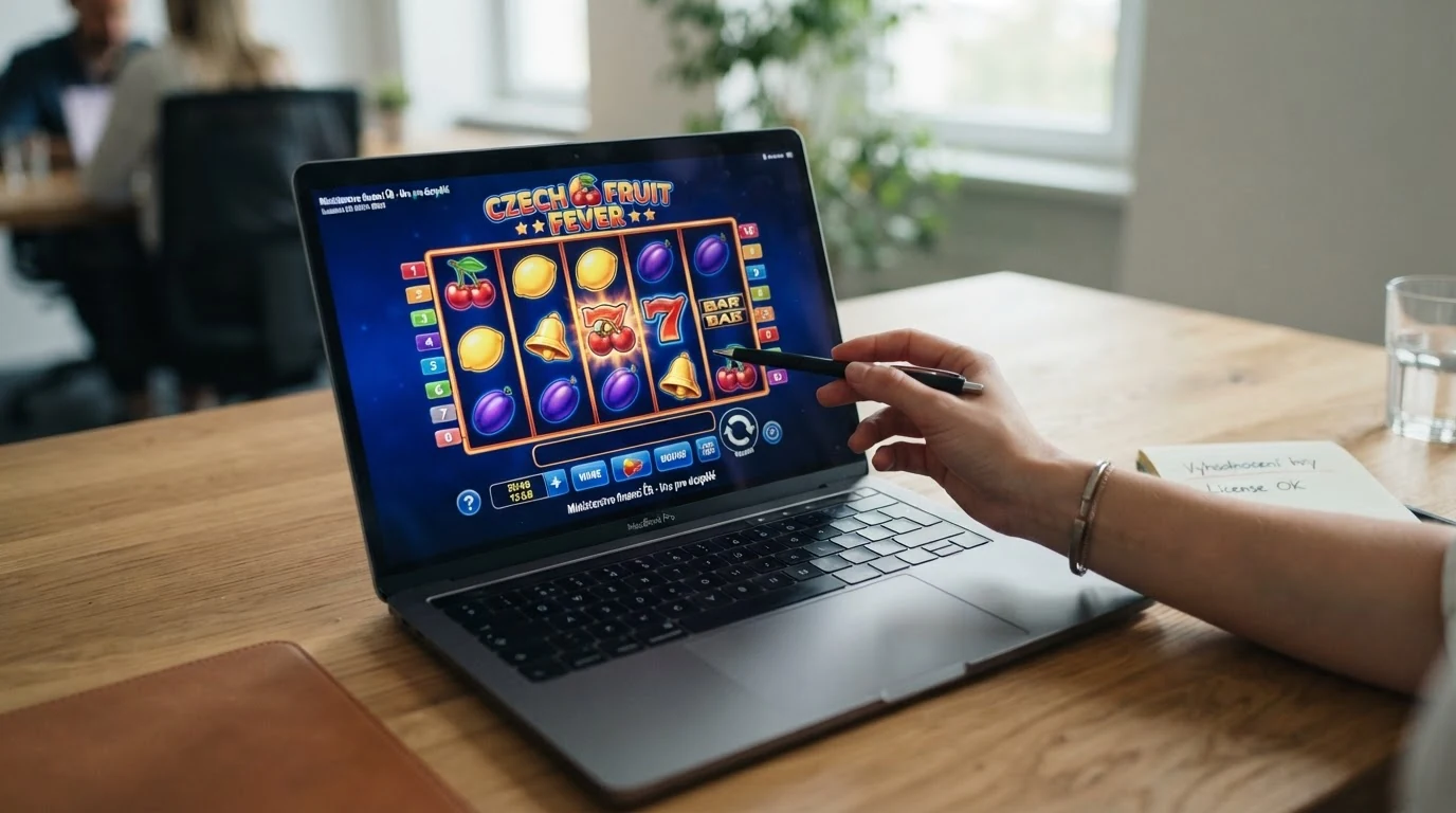 Přehled licencovaných online casin seřazených v tabulce na monitoru