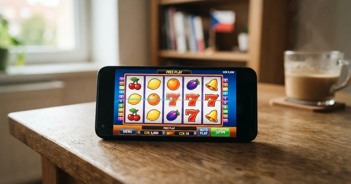 Roztočené válce online automatu v demo režimu na obrazovce počítače